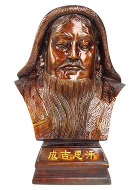 黄铜家居摆件成吉思汗铜像