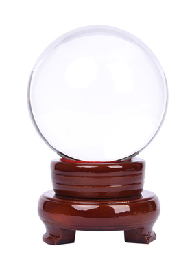 水晶球透明圆球摆件招财玄关客厅