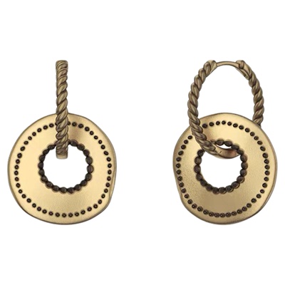 Céleste张靓颖同款螺纹做旧耳扣