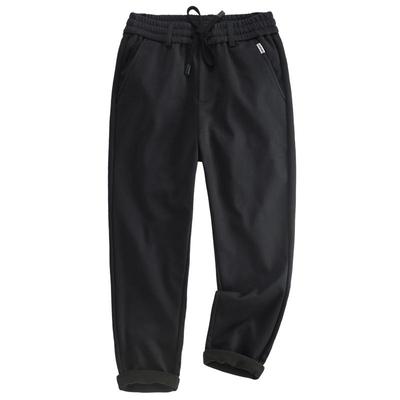 针织天丝棉抓绒保暖直筒休闲裤