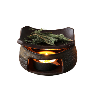 芳香疗愈香薰炉家用桌面摆件解压熏香植物燃烧炉手作陶瓷禅意氛围