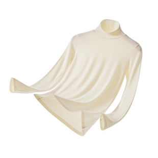 猫人德绒半高领打底衫女内搭秋冬2025新款加绒高级感针织黑色上衣