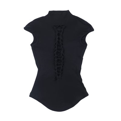 哥特风前后两穿短袖上衣