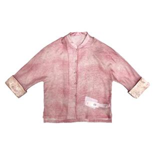 拉贝碧【买一送一】落樱缤纷 桑蚕丝欧根纱 新中式短款外套披肩