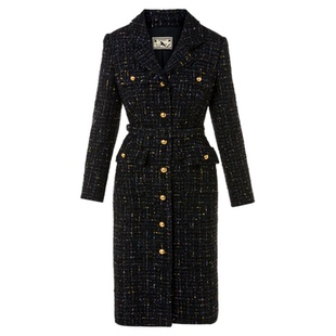 【以梦为马】朗姿绵羊毛小香风修身高级感连衣裙女2026年春季新款