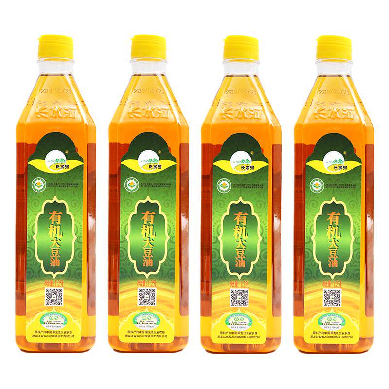 长水河有机大豆油5L 正宗东北食用油 纯黄豆油非转基因5升小瓶装