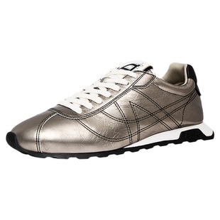 ASH女鞋2025秋季KILL BILL真皮休闲鞋薄底豹纹德训鞋平底板鞋