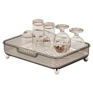 茶盘2025新款家用茶杯沥水托盘长方形客厅茶几茶具杯子收纳盒轻奢