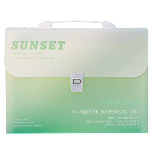 渐变A4手提文件夹多层试卷收纳袋大容量初中生专用手拎式风琴包装卷子科目分类整理神器小学生高中资料收集册