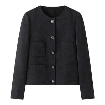 精致印花小香风外套女