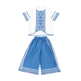 六一儿童民族风表演服广西壮族苗族舞蹈服饰小学生诗朗诵演出服夏