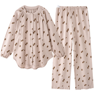 月子服孕妇冬2月3份产后纯棉a类大码喂奶哺乳家居服产妇睡衣春秋