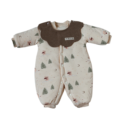 宝宝棉服秋冬款新生婴儿衣服夹棉