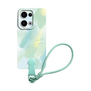 清新水彩适用OPPOReno13手机壳Reno13pro套Reno新款12全包11防摔10硅胶9高级感pro女+的OPPO可调节带挂绳8软