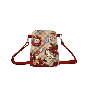 奥松苹果小马新年礼物斜挎手机包本命年文创女小巧伴手红色礼品袋