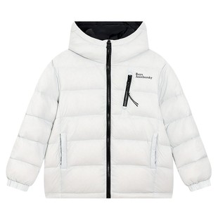 男大童冬季90白鸭绒防水连帽羽绒服2025新款儿童男孩短款防寒外套