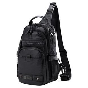 华朗迪尔新款斜挎包男士运动牛津布单肩包两用小背包多口袋胸包男