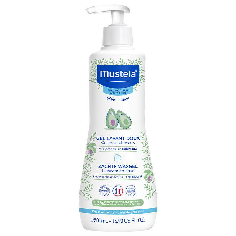 【自营】妙思乐Mustela法国进口婴幼儿洗发沐浴露二合一500ml无泪