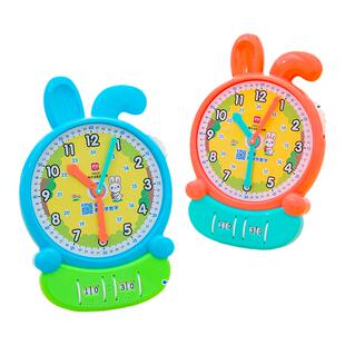 三针联动钟表模型小学教具二三年级认识时间钟面24时学习器电子钟