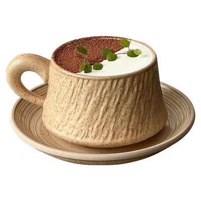 复古石纹陶瓷咖啡杯套装