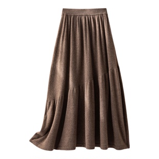 不喜欢穿裙子也会爱上！重工艺山羊绒大摆鱼尾裙子女