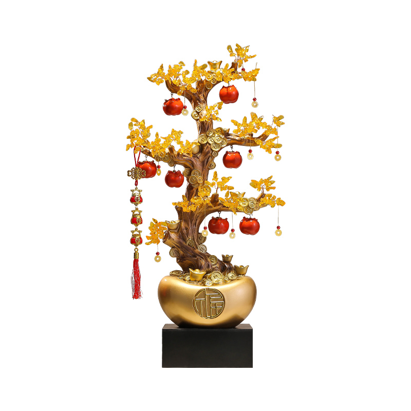 入戶玄關(guān)發(fā)財(cái)樹落地?cái)[件客廳電視柜高檔搬家喬遷禮物招財(cái)開(kāi)業(yè)裝飾