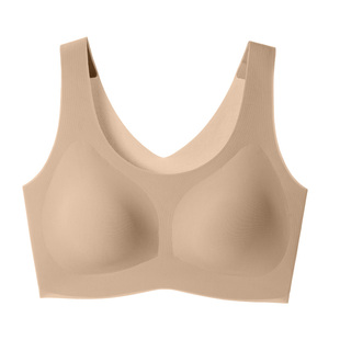 虞书欣同款ubras无尺码小奶皮无痕隐形红色内衣粉底液背心文胸罩