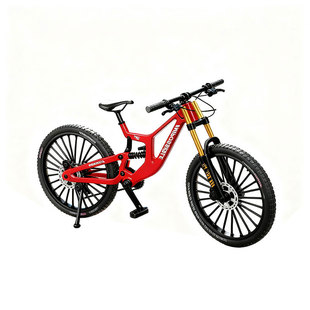 仿真美国Santa Cruz V10 8代 前后双减震速降软尾山地车模型摆件