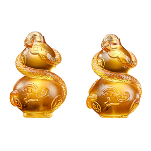 易明居淘运阁灵蛇进禄宝懿琉璃摆件属牛2026马年吉祥物办公室卧室