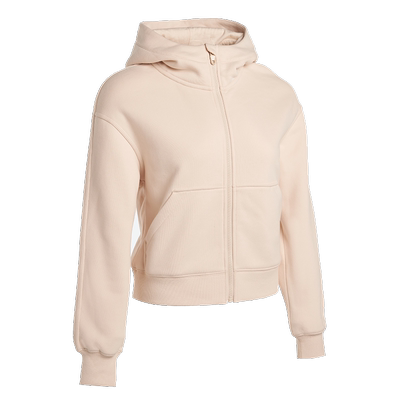 迪卡侬加绒连帽运动外套宽松休闲