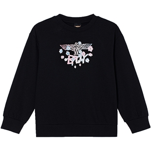 BOY童装 春季儿童套头印花圆领卫衣潮流男童女童 休闲长袖