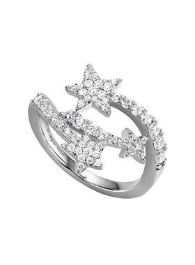 【自营】HEFANG Jewelry/何方珠宝闪闪流星戒指 舒心佩戴修饰手型