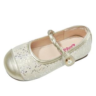 芭比童鞋女童水晶鞋2025新款演出鞋子小女孩公主鞋配礼服儿童皮鞋