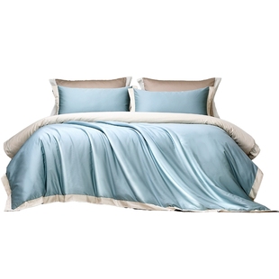 富安娜纬向100支长绒棉床上四件套纯棉全棉床单