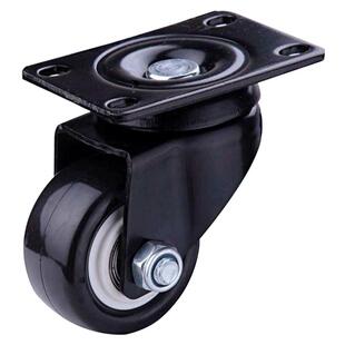 1.5寸2寸2.5寸聚氨酯静音耐磨脚轮万向轮重型带刹车轮子滑轮轱辘