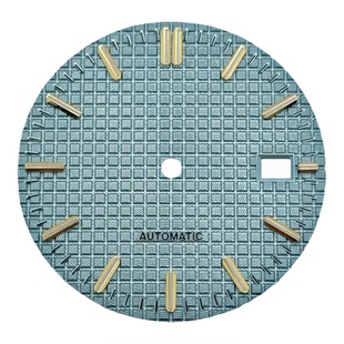 31.8mm绿色夜光表盘适配农家橡树VK63机芯手表配件跑秒石英字面