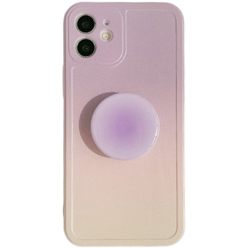 ins风原创渐变紫适用iPhone14手机壳气囊13支架苹果11promaxr全包