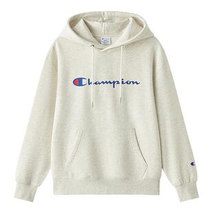 Champion卫衣女2026秋季新款情侣纯色休闲加绒连帽宽松上衣男