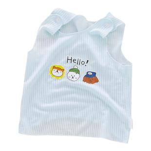 婴儿夏天吊带背心半背夏季超薄款衣服幼儿宝宝夏装新生莫代尔上衣