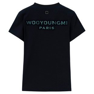 新品WOOYOUNGMI26春夏女士潮流时尚日常舒适刺绣LOGO款短袖T恤