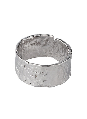 原宿不规则锡纸开口可调节戒指