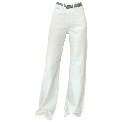 夏窄版宽松显瘦百搭女牛仔阔腿裤