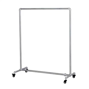 服装店展示架水管带轮直播间挂衣架干洗店服装厂落地挂衣架龙门架