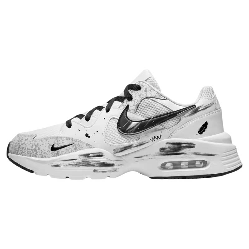 定制球鞋Nike Air Max Fusion 云墨羽 防滑耐磨 男女低帮跑步鞋