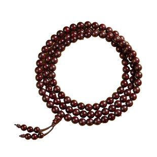 庆祥泰天然印度小叶紫檀手串男士108颗官方旗舰店女款木佛珠手链