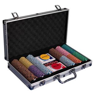 德州扑克筹码套装皇冠黏土麻将棋牌室专用筹码币高档铝箱德扑桌布