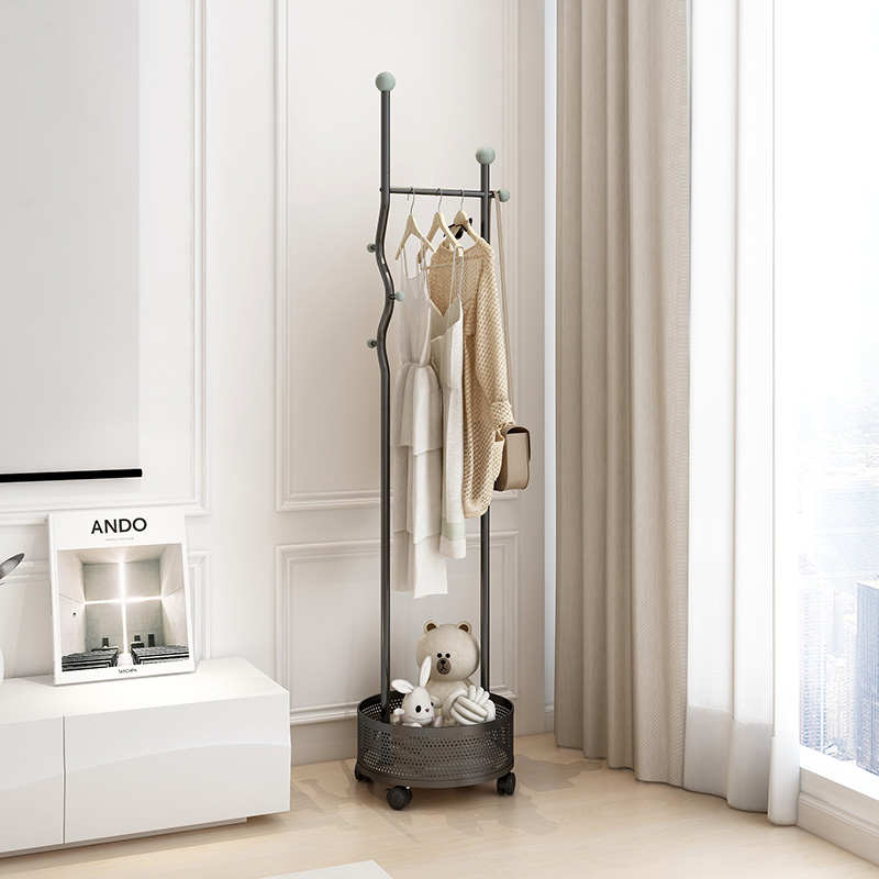 衣架落地卧室挂衣架家用可移动创意铁艺衣帽架室内简易小型晾衣架