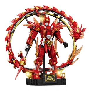 2026新款哪吒机甲积木敖丙男孩子拼图6到12岁儿童玩具适用于乐高