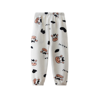 儿童睡裤秋冬法兰绒加厚家居裤子