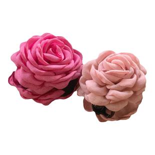 【蜜桃茶】油画玫瑰caro同款花朵抓夹盘发头花后脑勺鲨鱼发夹头饰